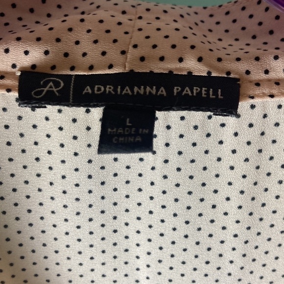 Adriana Papell pink polka dot blouse - Picture 4 of 6